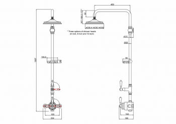 Stour Thermostatic Exposed Shower Valve Single Outlet & Soap Basket